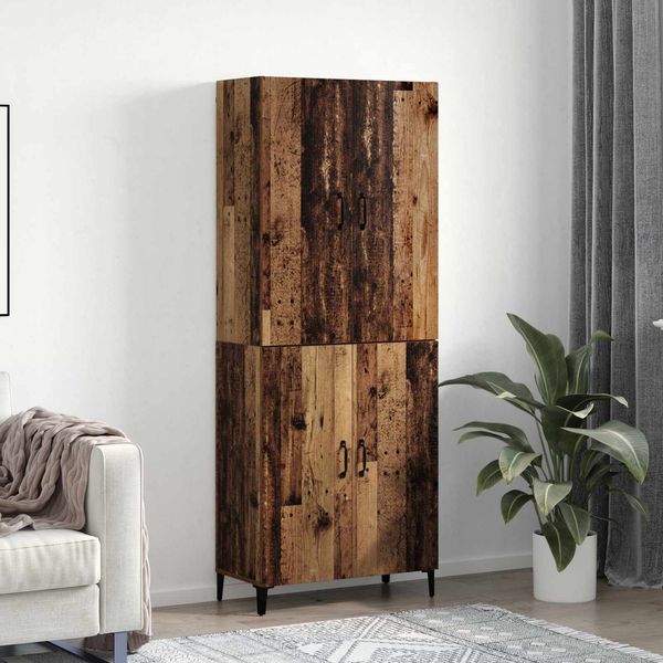 vidaXL Highboard 2 pcs Altholz Holzwerkstoff 3394569