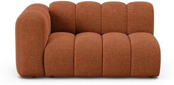 Micadoni Modulares Sofa Lupine 2-Sitzer Links Chenille Eden Ziegel