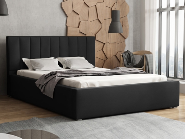 Polsterbett Ideal mit Gerolltes Lattenrost (Farbe: Schwarz, Größe: 200x200 cm) Bild 2