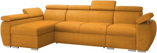 Ecksofa Boston LCP mit 2 Bettkästen und Schlaffunktion (Farbe: Flow 10, Seite: Links LCP+2R+1P(65))