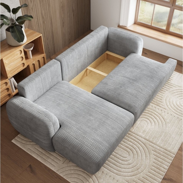 Masseno Ecksofa MODENZA mit Schlaffunktion L-Form, Sofa mit Bettkasten Bild 3