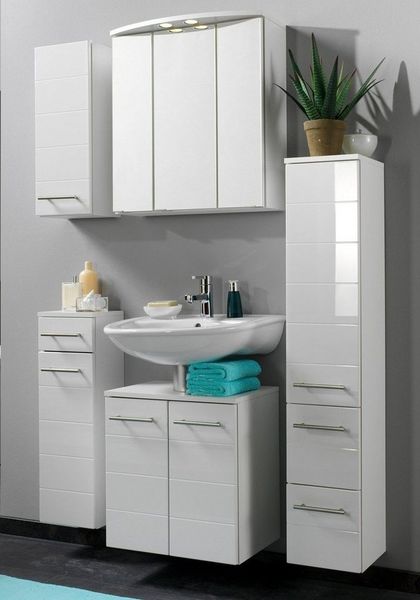 welltime Unterschrank Porto Breite 25 cm, mit hochglänzenden Fronten