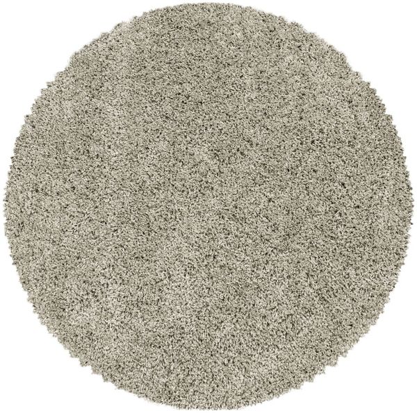 Hochflor Teppich Sima rund - 80 cm Durchmesser - Natur