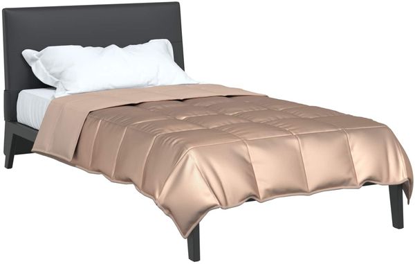 vidaXL Ganzjahresbettdecke Gold 140 x 220 cm Satin und Mikrofaser 42025806 Bild 3