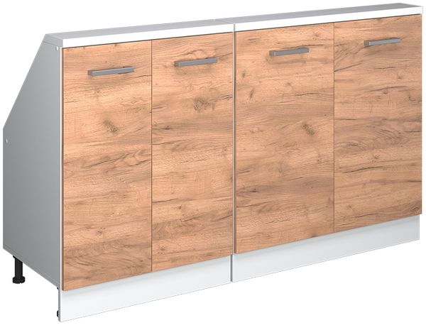 Dachschrägenschrank-Set Rion Goldkraft Eiche/Weiß 2er Set Vicco