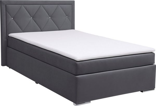 Leonique Boxbett Alfie, Bestseller, wahlweise mit Bettkasten, mit Straßsteinen im Kopfteil, H2, H3 und H4 wählbar