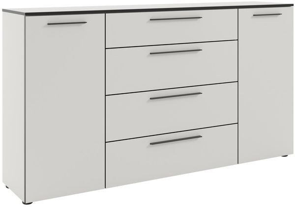 Novel 'SOUL' XL-Sideboard, Holznachbildung weiß, 180 x 99.8 x 40 cm, mit Softclose und 4 Schubladen