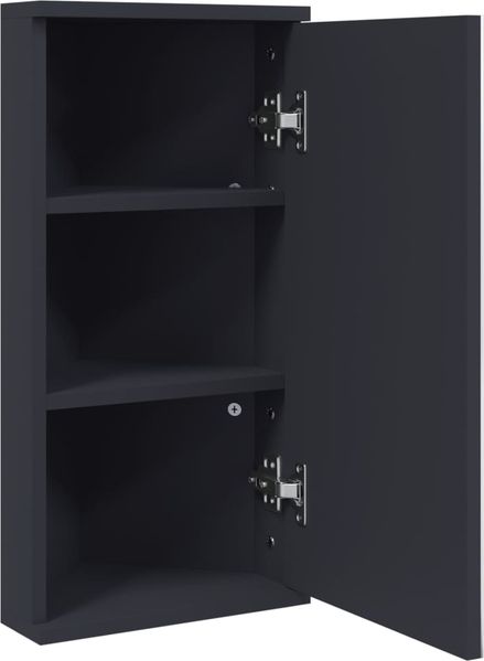 vidaXL Eck-Spiegelschrank Grau 30x24x60 cm 357978 Bild 4