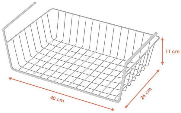 Spetebo Regalkorb Unterregal Hängekorb (Set, 1 St, 2er Set), zum Anbringen an Schrankfächern