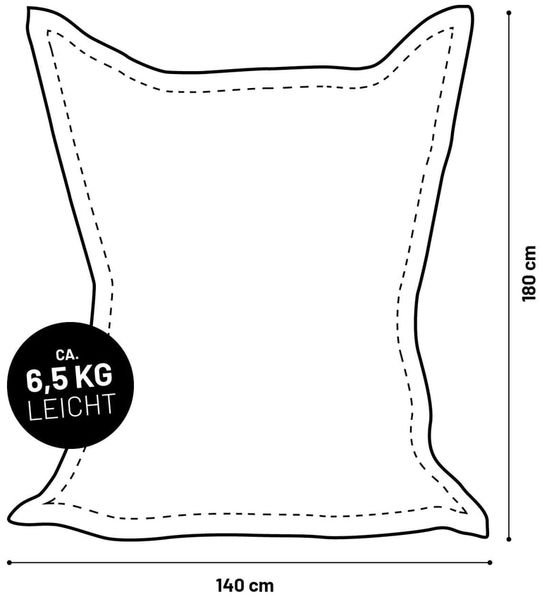 Lumaland 'Luxury' XXL-Sitzsack, Indoor & Outdoor, Braun, Microvelours, 380 l Bild 9
