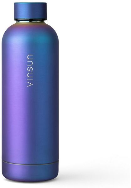 Vinsun Isolierflasche Edelstahl Flasche 500ml, Thermoflasche Kohlensäure geeignet, BPA frei, Auslaufsicher, doppelwandig, bruchsicher, geruchs- & geschmacksneutral
