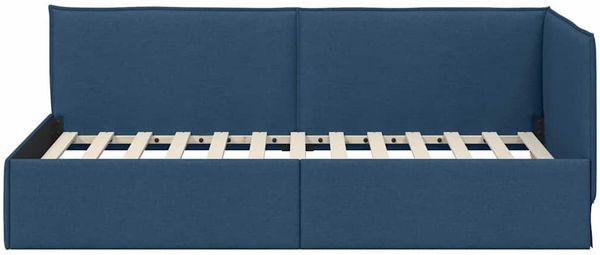 vidaXL Eckbettgestell mit Kopfteil Blau 80 x 200 cm Stoff 42016454 Bild 5