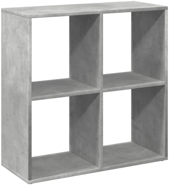 vidaXL Raumteiler-Bücherregal Betongrau 69,5x29x69,5 cm Holzwerkstoff 858006