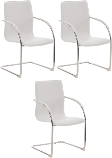 CLP 3er Set Stühle Melina,weiß