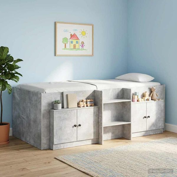 vidaXL Stauraum-Schranks für Hochbett 2 Stk. Betongrau 66 x 35 x 48 cm 893718