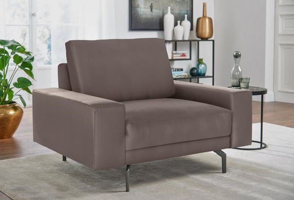 Creation BY ROLF BENZ Sessel CR. 450, Designsessel, Loungesessel, Armlehne breit niedrig, Alugussfüße in umbragrau, Breite 120 cm