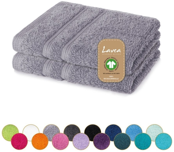 Lavea Seiftuch Bali, 30x30cm aus 100% Bio-Baumwolle, einzigartig weiche Seiftücher mit Aufhänger (Set, 2-St), hochwertige und nachhaltige Premium Waschlappen - schonende Reinigung