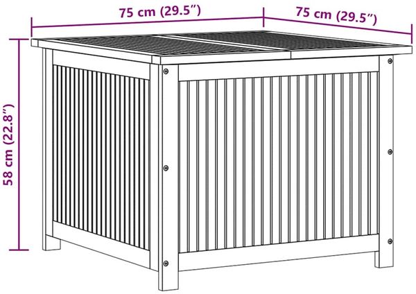 vidaXL Gartenbox 75x75x58 cm Massivholz Akazie 319706 Bild 11