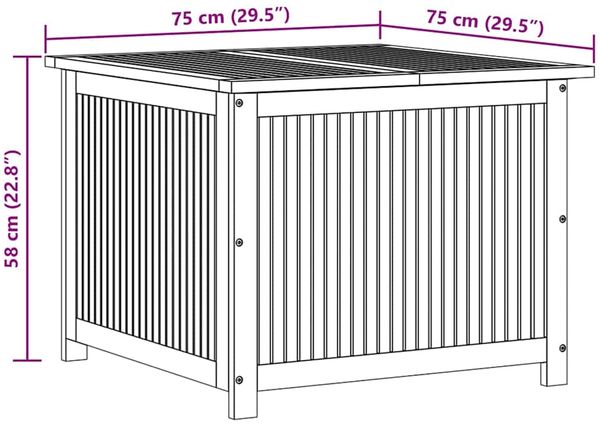 vidaXL Gartenbox 75x75x58 cm Massivholz Akazie 319706 Bild 10