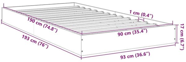 vidaXL Bettgestell Weiß 90x190 cm Holzwerkstoff 842070 Bild 10