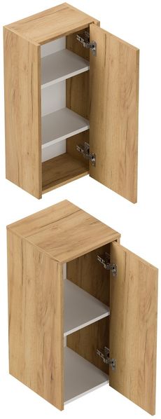 Badschrank 2er Set Taifun zur Wandmontage eiche gold : Eiche Gold Bild 4