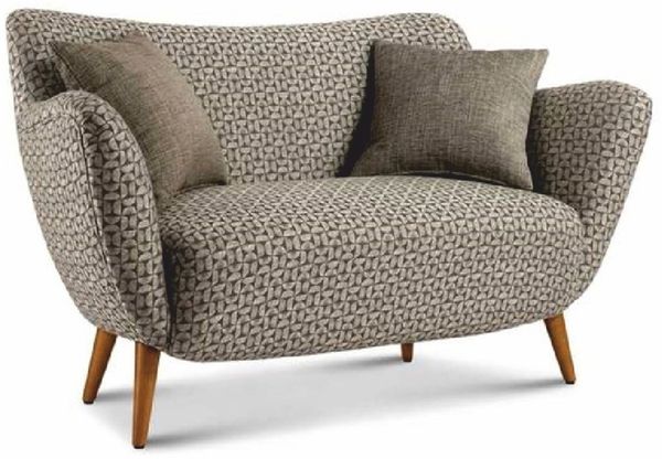Casa Padrino Luxus 2er Wohnzimmer Sofa Grau / Braun 142 cm - Made in Italy