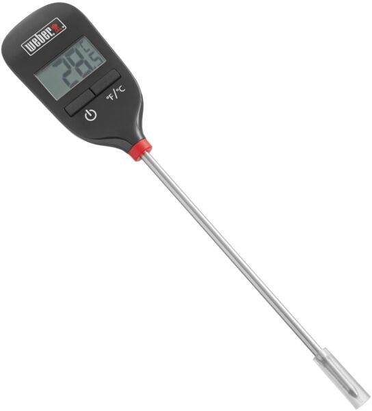 Weber Digital Taschenthermometer/Schnelle und präzise Temperaturmessung in °C und °F in 15 Sekunden, Automatische Abschaltung, Gut lesbares Display, 0,8 x 3,3 x 20,5 cm