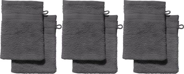 REDBEST Waschhandschuh Waschhandschuh "Chicago" 6er-Pack, Frottier (6-St), Walk-Frottier Uni