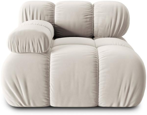 Micadoni Eckmodul Bellis Links Samtstoff Riviera Helles Beige