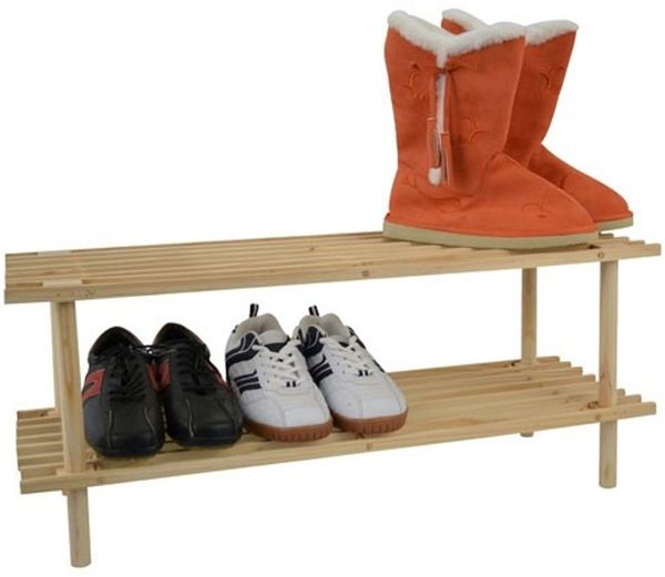 Schuhregal mit 2 Ablageböden