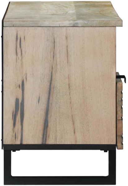 vidaXL TV-Einheiten mit Schubladen Weiß 100 x 33 x 46 cm Holzwerkstoff 4017990 Bild 3