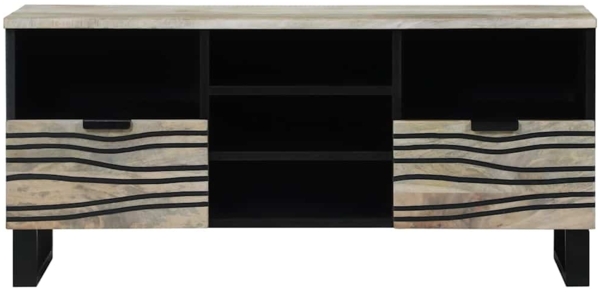 vidaXL TV-Einheiten mit Schubladen Weiß 100 x 33 x 46 cm Holzwerkstoff 4017990 Bild 2