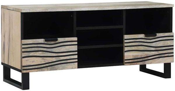 vidaXL TV-Einheiten mit Schubladen Weiß 100 x 33 x 46 cm Holzwerkstoff 4017990