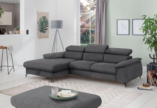 COTTA Ecksofa Kitty L-Form, B: 242 cm, mit Kopfteilverstellung, optional Bettfunktion & Bettkasten