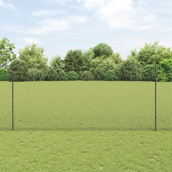 vidaXL Zaun mit Pfosten Grau 3336571