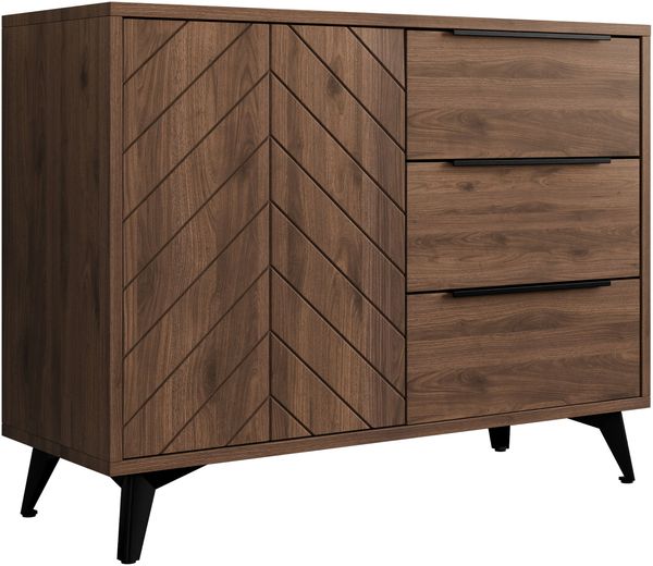 Kommode Xylix Bis 100 1D3SZ (Farbe: Nuss Okapi)