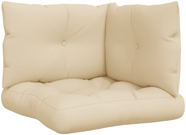 vidaXL Palettenkissen 3-tlg. Beige Stoff 360859