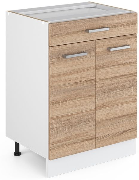 Unterschrank R-Line Sonoma 60 cm mit Schubladen, ohne Arbeitsplatte Vicco