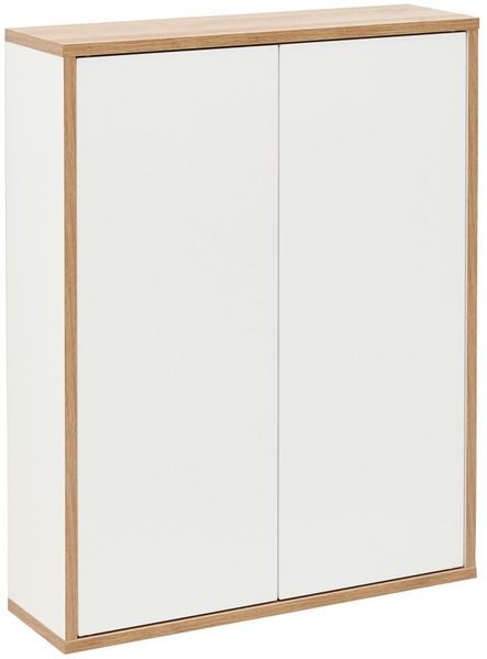 FACKELMANN FINN Doppel Hängeschrank 60 cm breit, Braun hell/Weiß