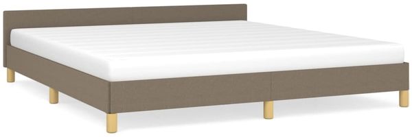 Bettgestell mit Kopfteil Taupe 180x200 cm Stoff [347435] Bild 2