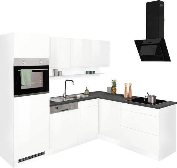 KOCHSTATION Winkelküche Küchen, Küchenschränke, Küchenzeilen, Küche, Zeile, Einbauküche, Stellbreite 230/190 cm, wahlweise mit Induktion