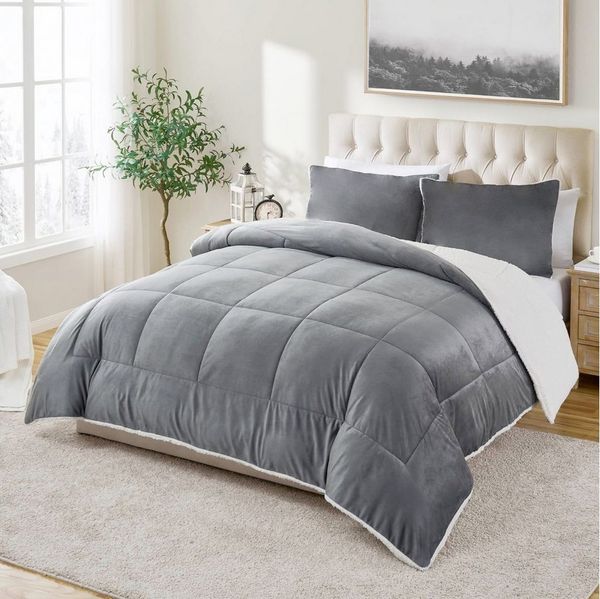 Wohndecke Sherpa Fleecedecke,Bettdecke 135x200cm,200x200cm Steppdecke, wohnTRAUM24