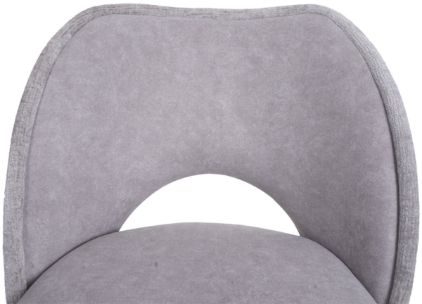 6er-Set Esszimmerstuhl HWC-N72, Polster-Küchenstuhl, drehbar Auto-Return, Stoff/Textil (420g/m²) Öko-Tex ~ hellgrau Bild 6