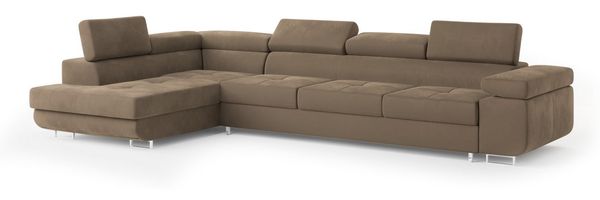 Masseno Ecksofa VICENTE mit Schlaffunktion L-Form, Sofa mit Bettkasten
