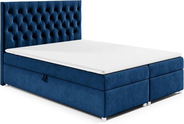 Best for Home Boxspringbett mit Bettkasten Doppelbett Trinity K14 Bonellfederkern inkl 7cm Topper (140x200 160x200 180x200 200x200 cm, Bonell-Matratze, gepolstertes Kopfteil, Polsterbett versch. Größen), mit oder ohne Topper, Flexible Liefermöglichkeit...