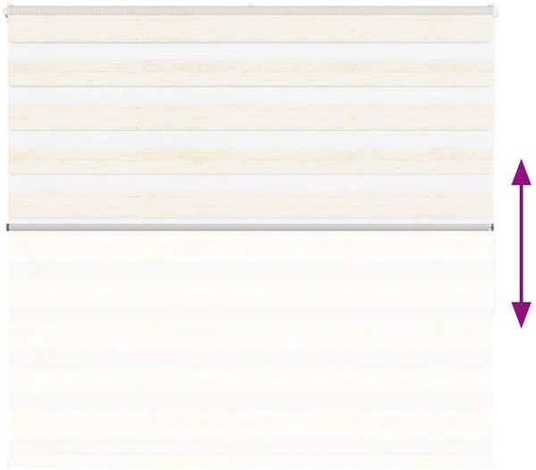 vidaXL Doppelrollo Marmorbeige 160x150cm Stoffbreite 155,9 cm Polyester 4014663 Bild 5