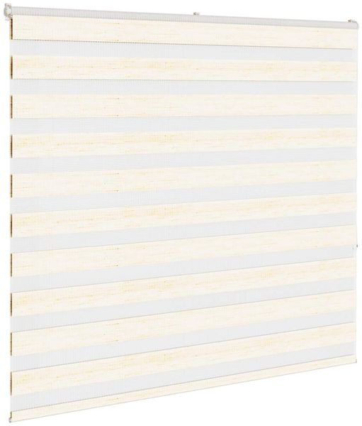 vidaXL Doppelrollo Marmorbeige 160x150cm Stoffbreite 155,9 cm Polyester 4014663 Bild 3