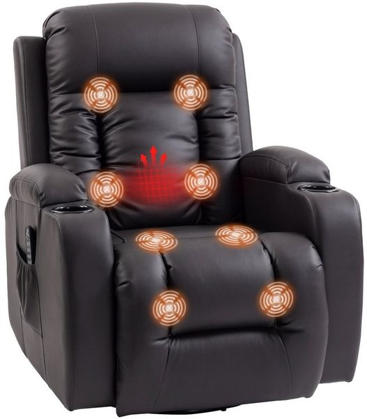HOMCOM Massagesessel 8 Vibrationspunkte, 3 Modi (Relaxsessel, 1-St, Fernsehsessel), Massage- und Wärmefunktion, Hellgrau