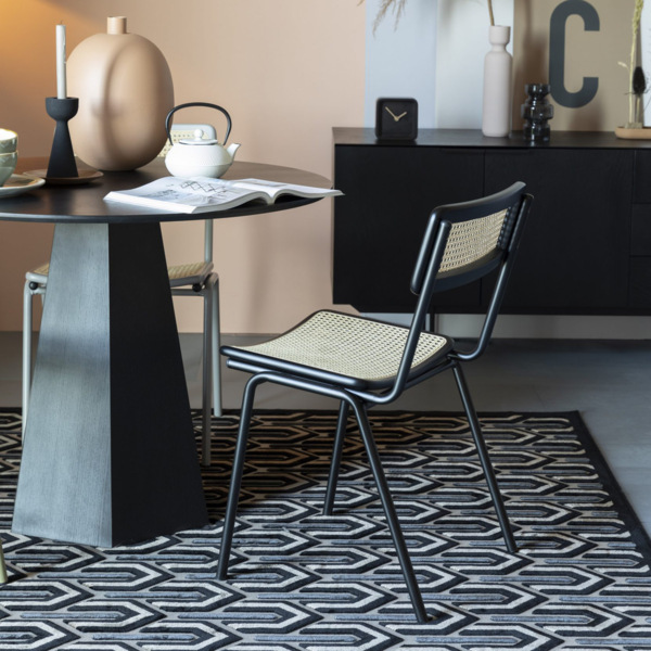 Stuhl Stapelstuhl JORT BLACK-NATURAL von ZUIVER Bild 2