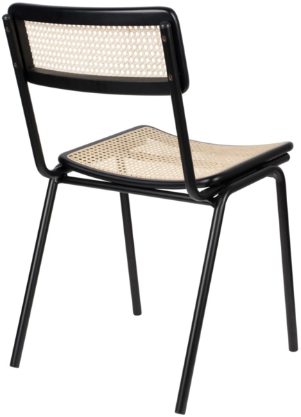 Stuhl Stapelstuhl JORT BLACK-NATURAL von ZUIVER Bild 5